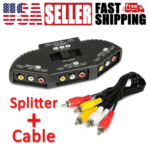 Composite rca selector box - av,